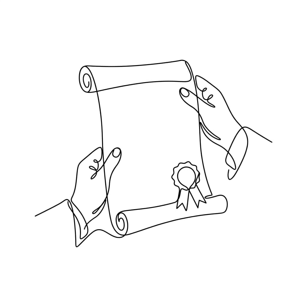 Hands hold a certificate for Quran recitation study.